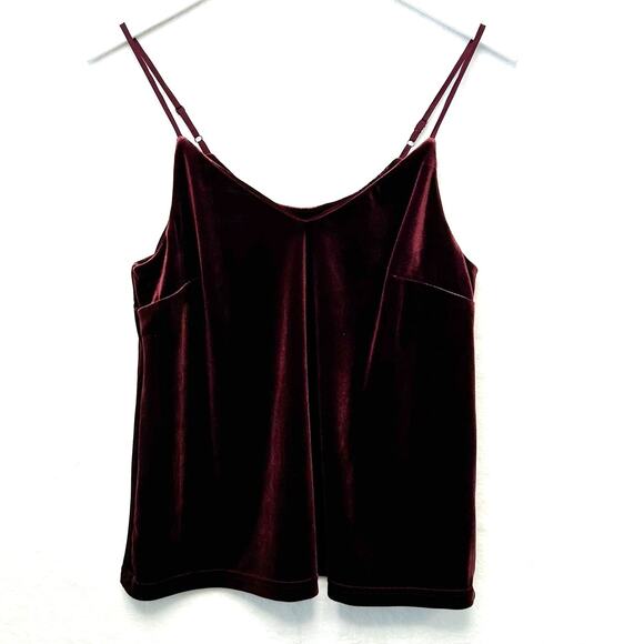 A NEW DAY Velvet Camisole Tank Top Whimsigoth Grunge 90s Y2K Merlot Wine Sz XS - Picture 1 of 7
